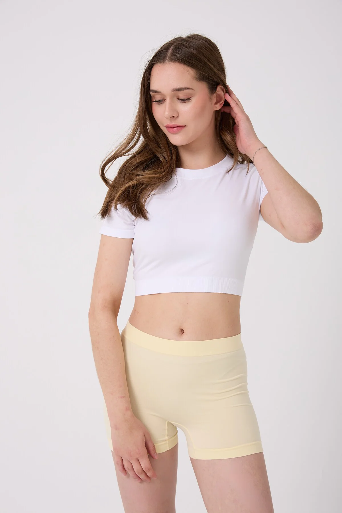 Dikişsiz Basic Esnek Kadın Boxer