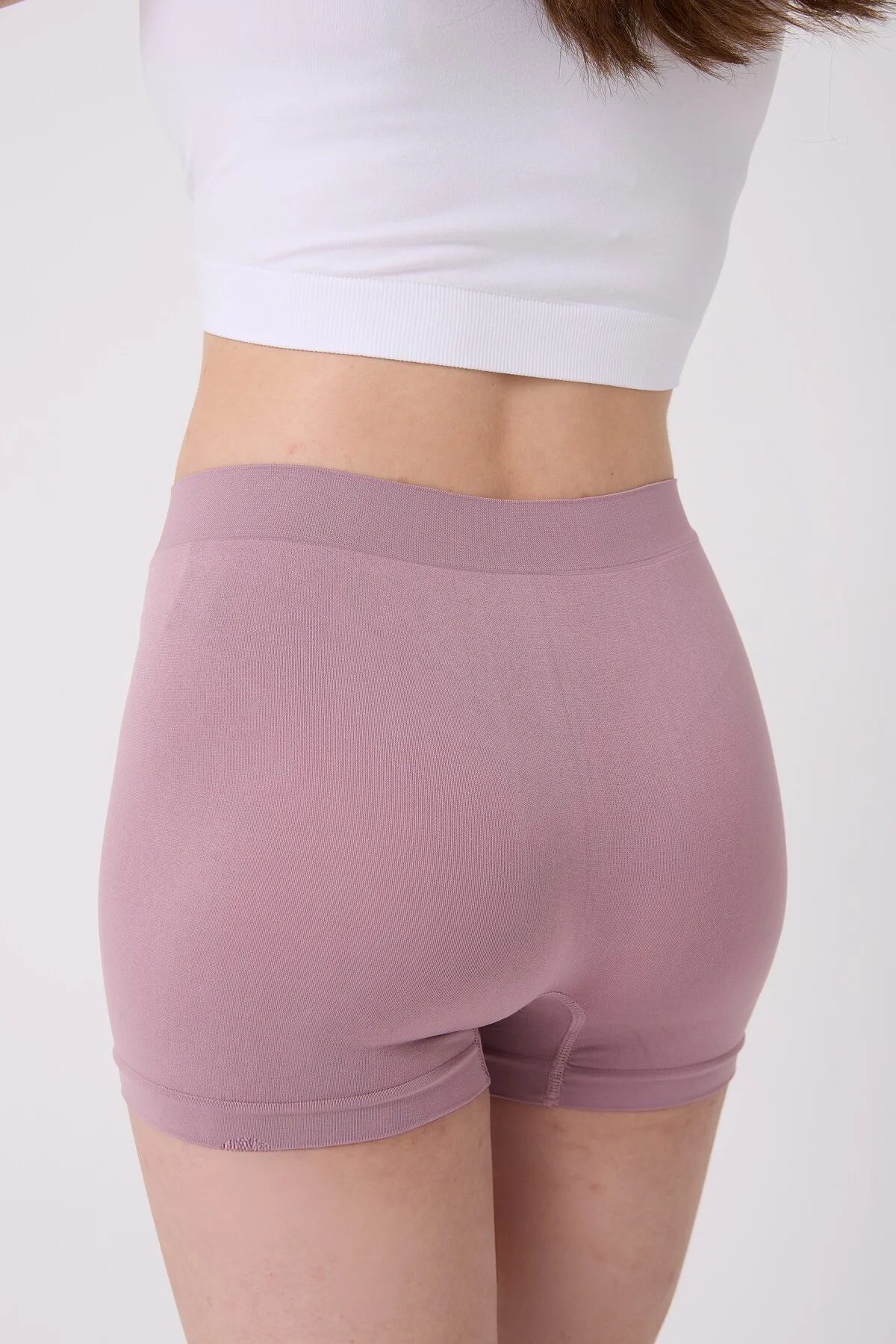 Dikişsiz Basic Esnek Kadın Boxer