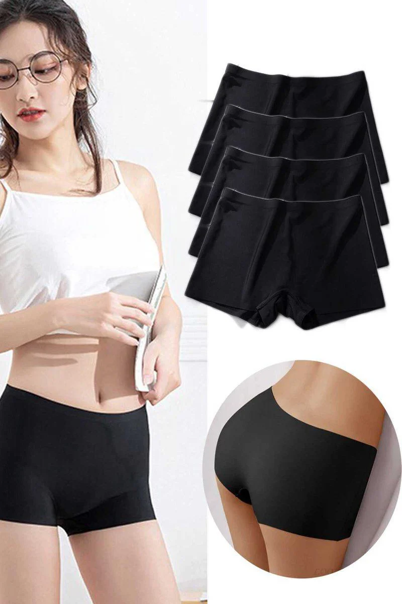 Dikişsiz Mini Şort Boxer – 4’lü Paket, İZ Yapmaz Görünmez İç Çamaşırı