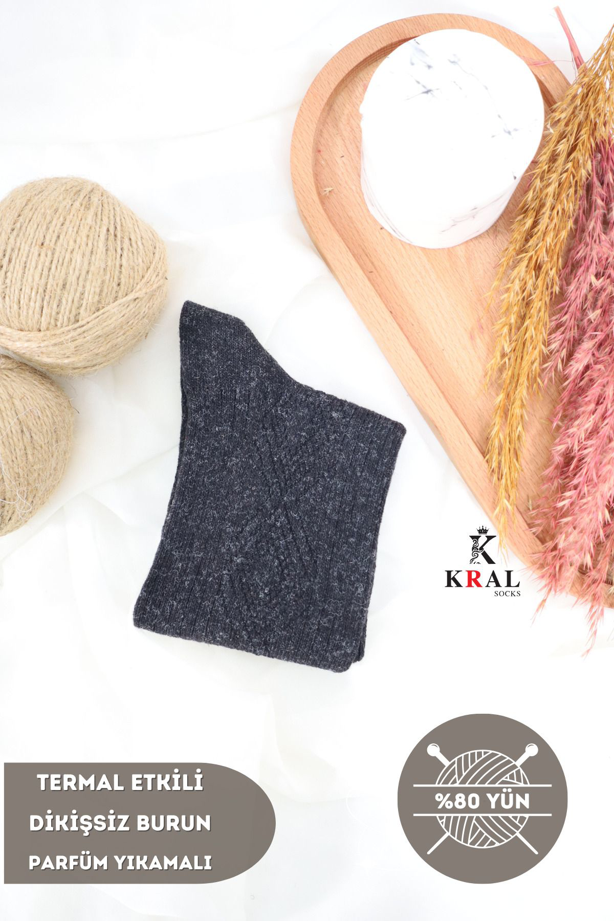 Dikişsiz Tasarım Lambswool Yünlü Kışlık Erkek Çorap Dikişsiz Tasarım Lambswool Yünlü Kışlık Erkek Çorap