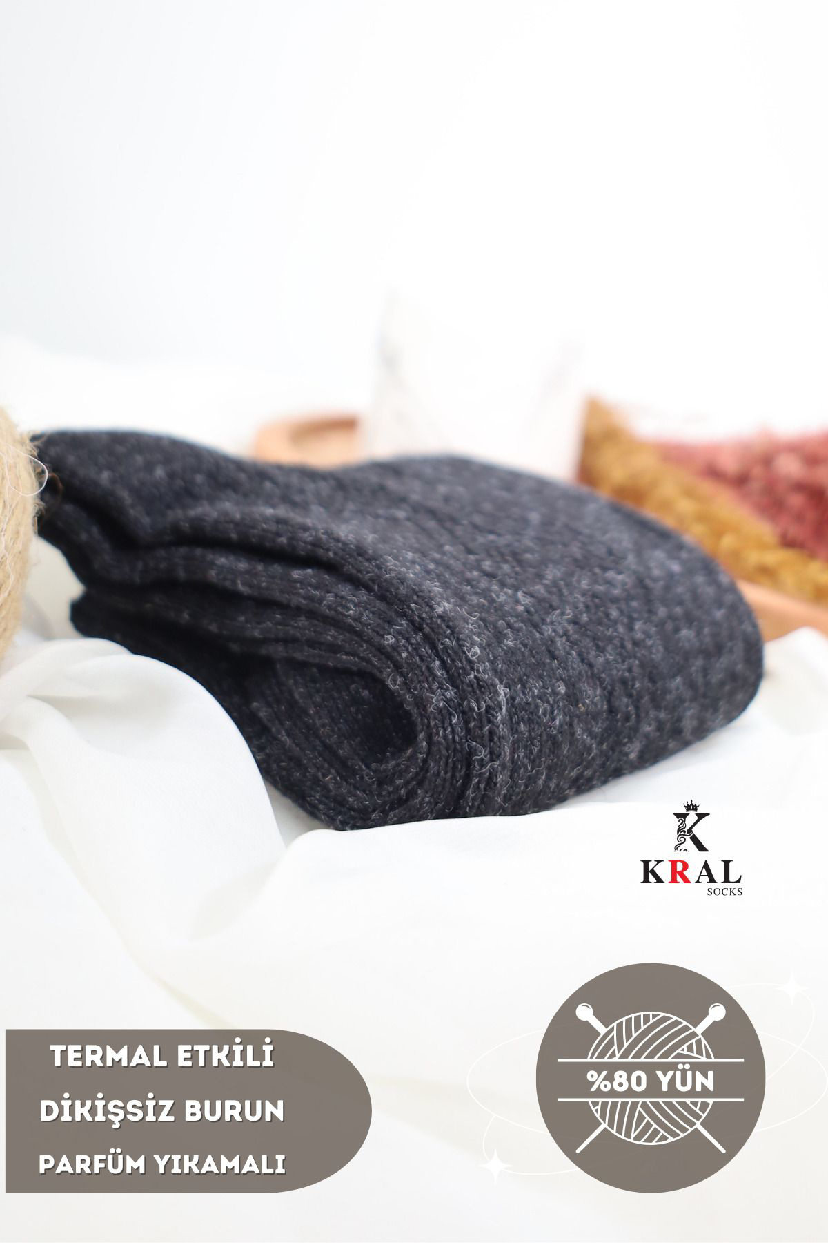 Dikişsiz Tasarım Lambswool Yünlü Kışlık Erkek Çorap Dikişsiz Tasarım Lambswool Yünlü Kışlık Erkek Çorap