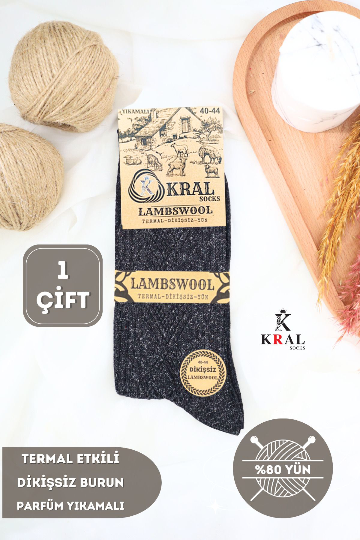 Dikişsiz Tasarım Lambswool Yünlü Kışlık Erkek Çorap Dikişsiz Tasarım Lambswool Yünlü Kışlık Erkek Çorap