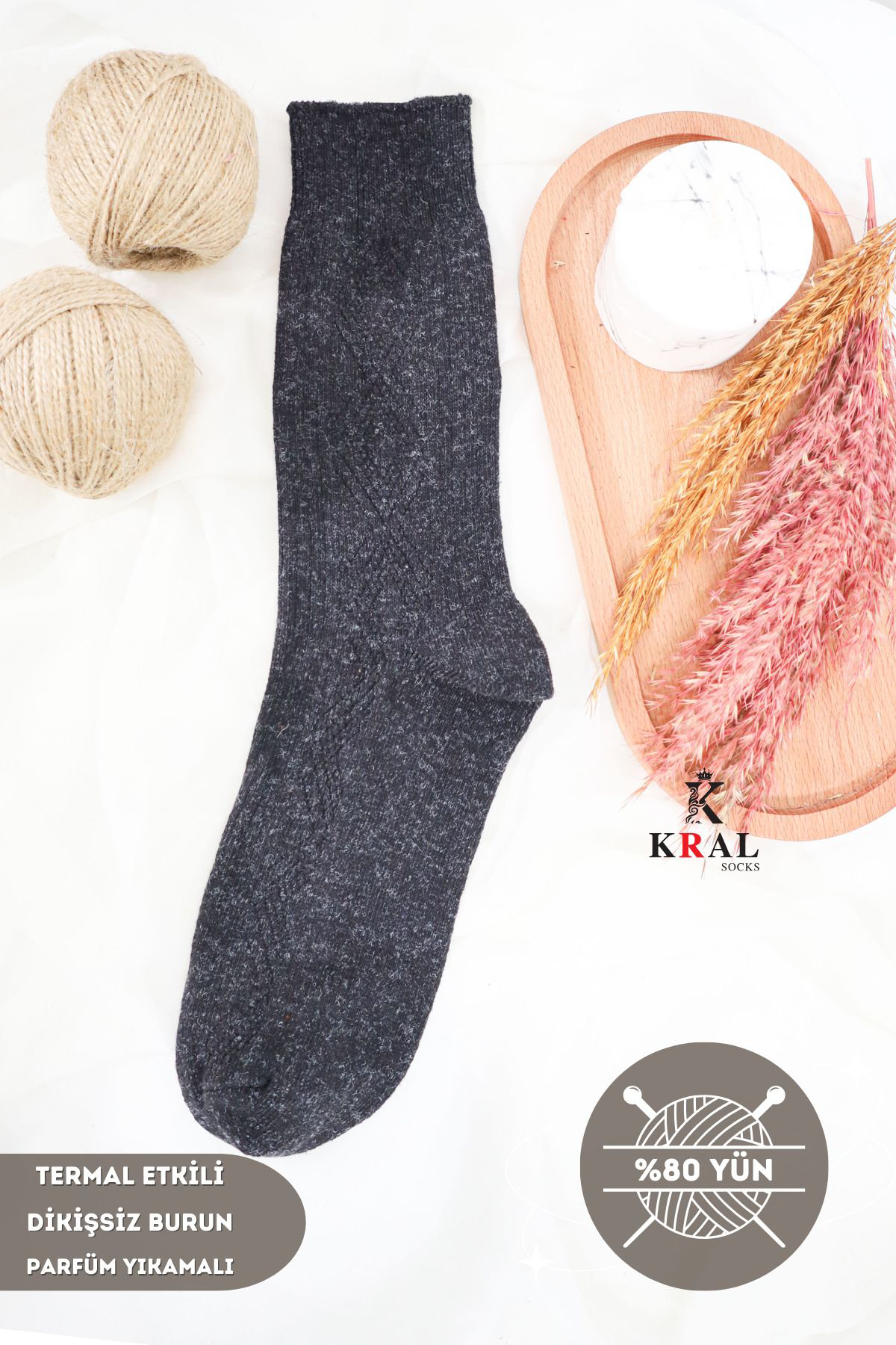 Dikişsiz Tasarım Lambswool Yünlü Kışlık Erkek Çorap Dikişsiz Tasarım Lambswool Yünlü Kışlık Erkek Çorap