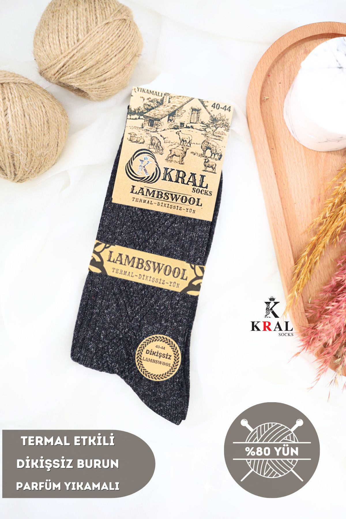 Dikişsiz Tasarım Lambswool Yünlü Kışlık Erkek Çorap Dikişsiz Tasarım Lambswool Yünlü Kışlık Erkek Çorap