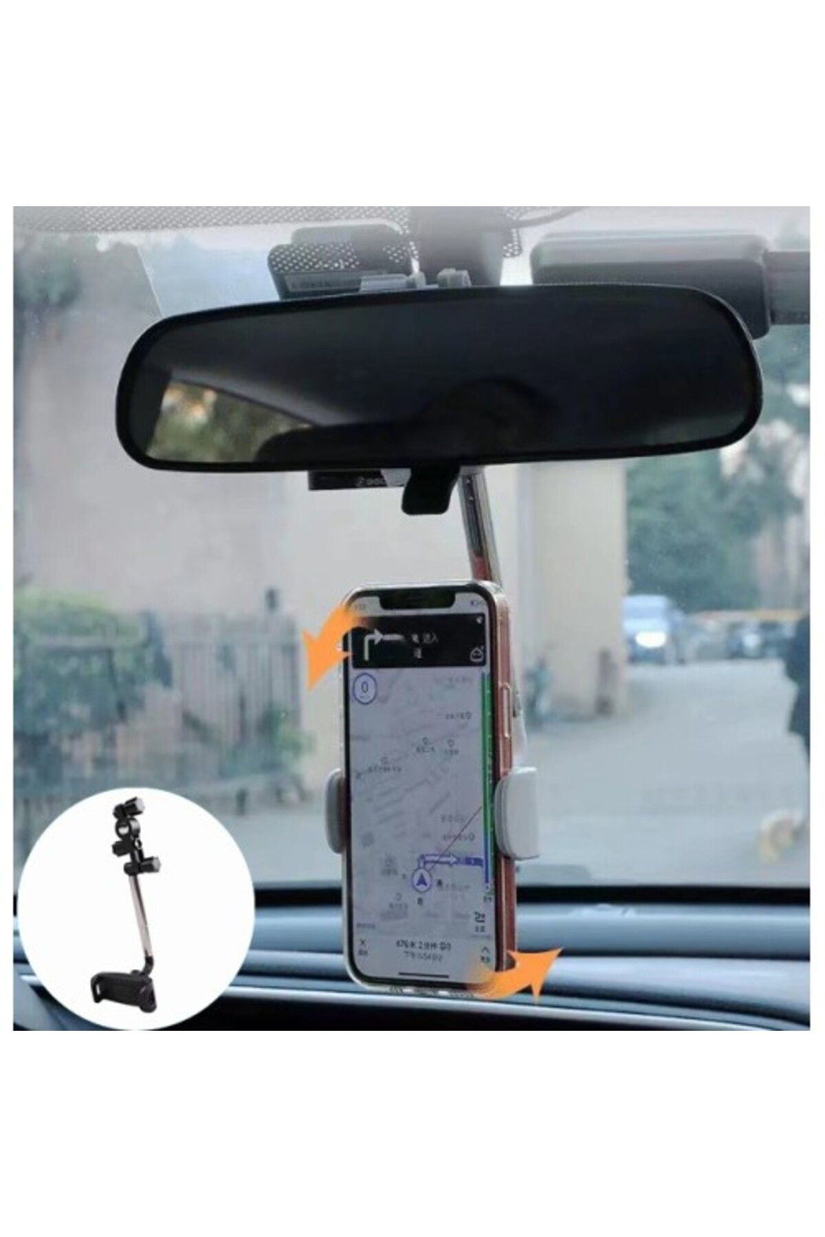 Jet Garaj Dikiz Aynasina Takilan Telefon Tutucu , Oto Dikiz Aynasi Telefon 