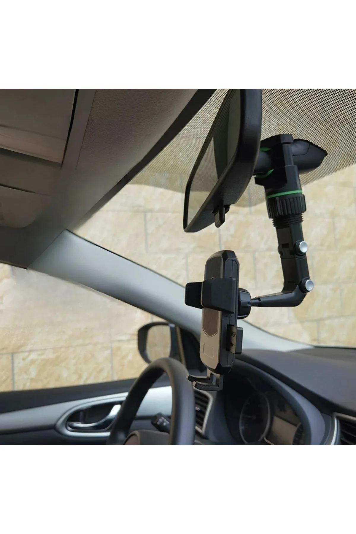 Dikiz Aynasına Takılabilen Eklemli Telefon Tutucu Aparat