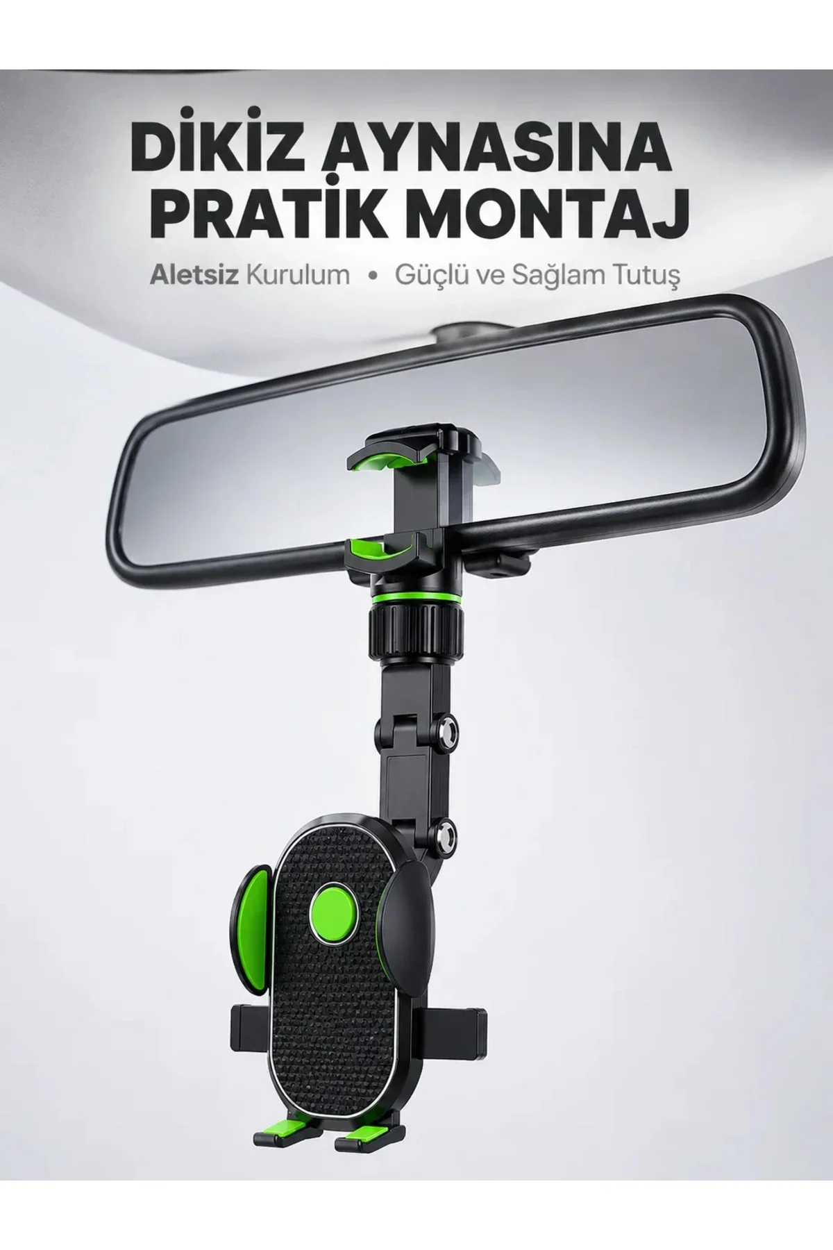 Dikiz Aynasına Takılan Telefon Tutucu Ayarlanabilir Çok Yönlü Araç Aksesuarı Yeni Nesil