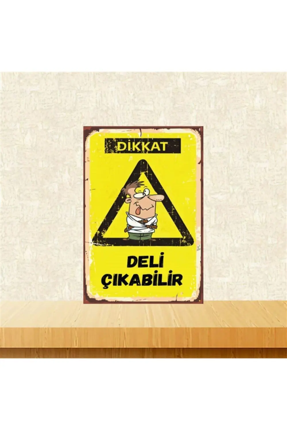 Dikkat Deli Çıkabilir 20-30 Cm Retro Ahşap Poster Tkfx4411 Dikkat Deli Çıkabilir 20-30 Cm Retro Ahşap Poster Tkfx4411
