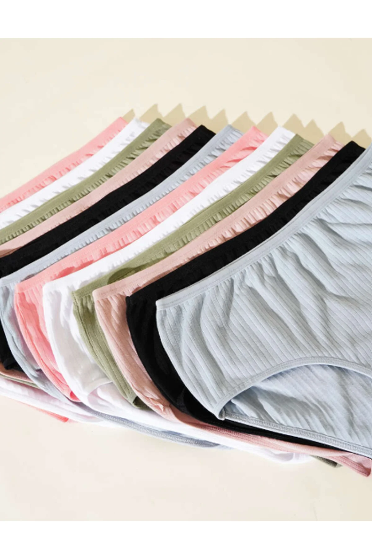 DİLAY Kadın Bikini-Külot-İç Çamaşırı- Pamuklu -Pastel Renkli- 12 Adet-%100 Pamuk