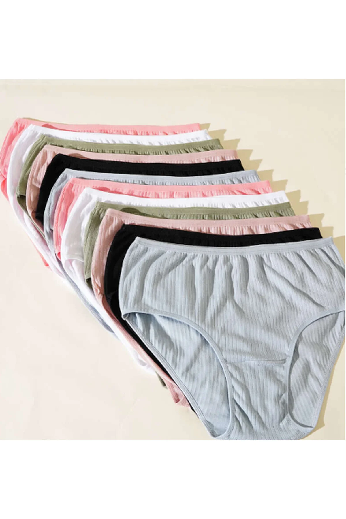 DİLAY Kadın Bikini-Külot-İç Çamaşırı- Pamuklu -Pastel Renkli- 12 Adet-%100 Pamuk