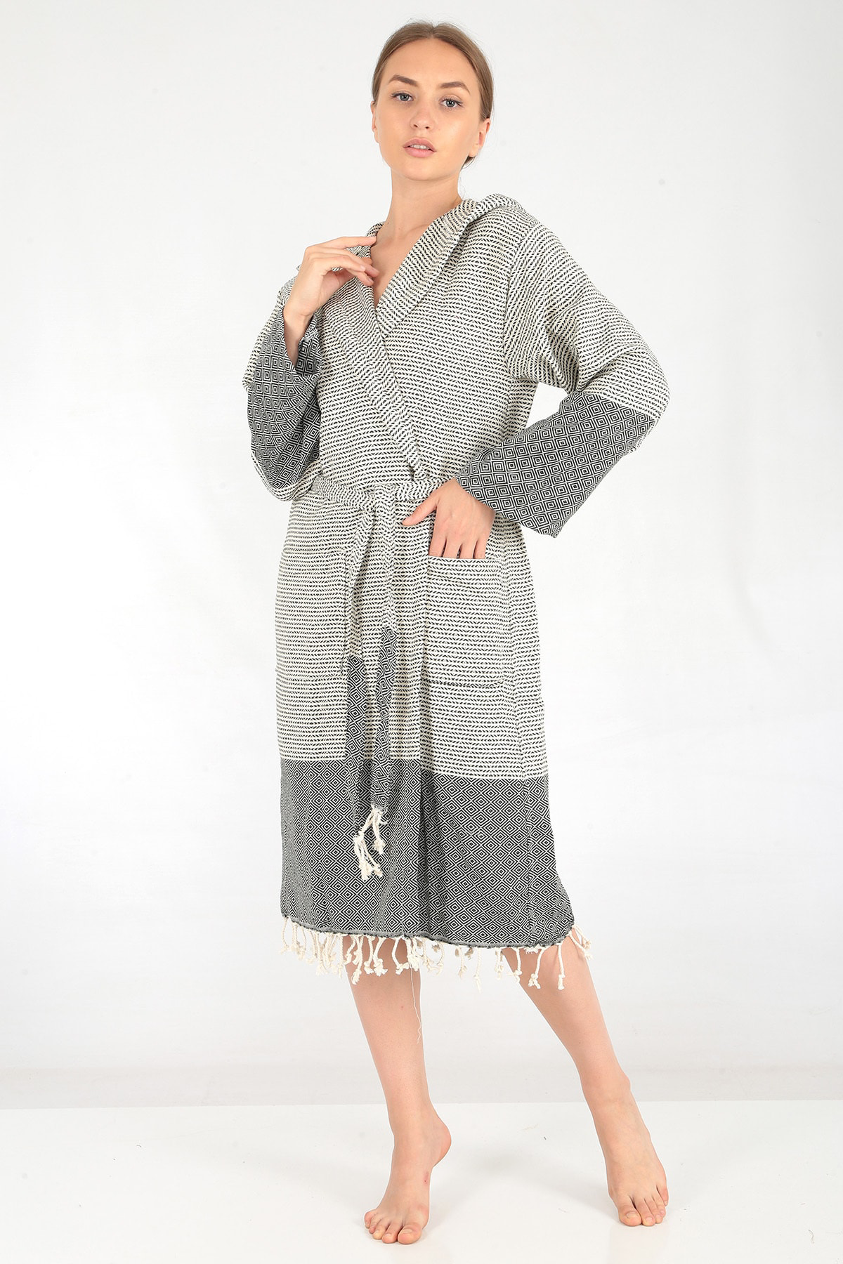 Buldan Concept Dilay Peştamal Bornoz Siyah