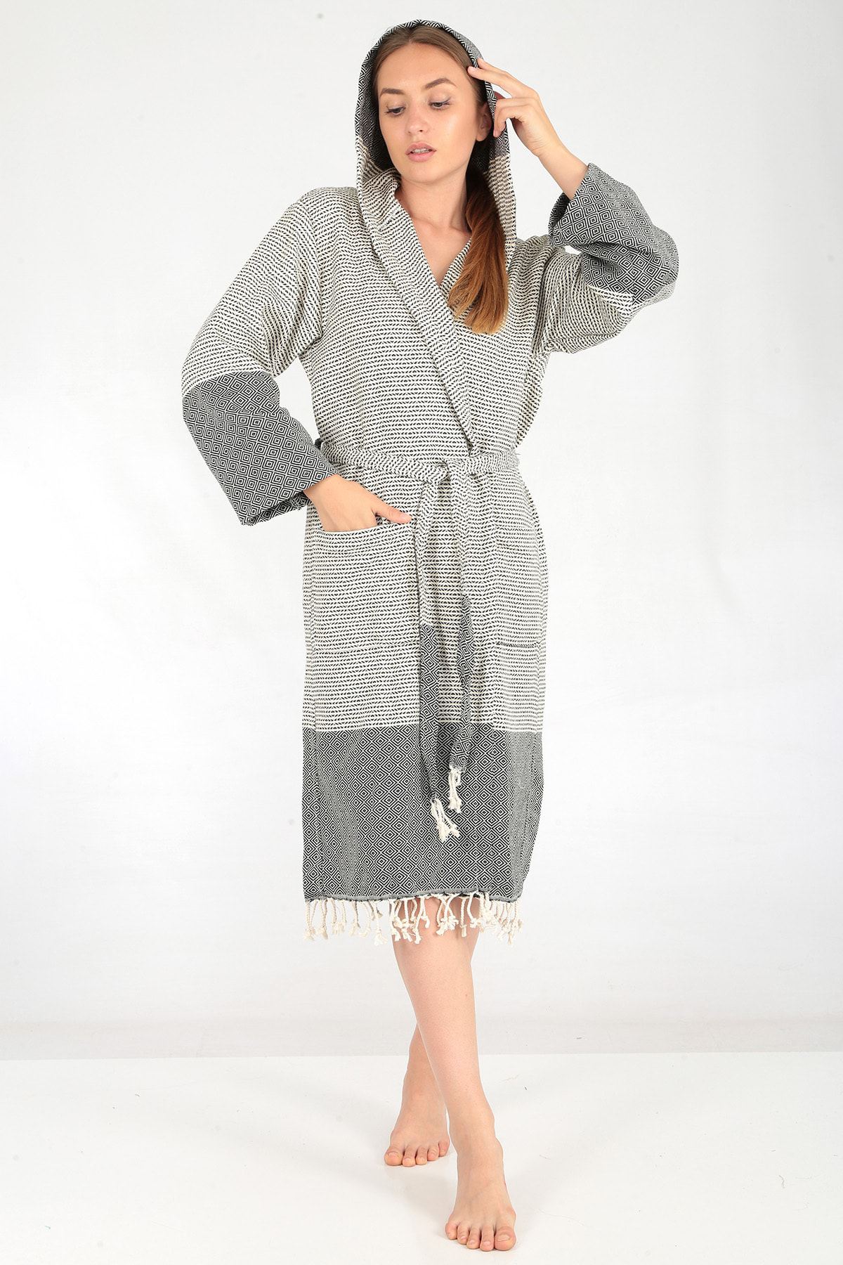 Buldan Concept Dilay Peştamal Bornoz Siyah