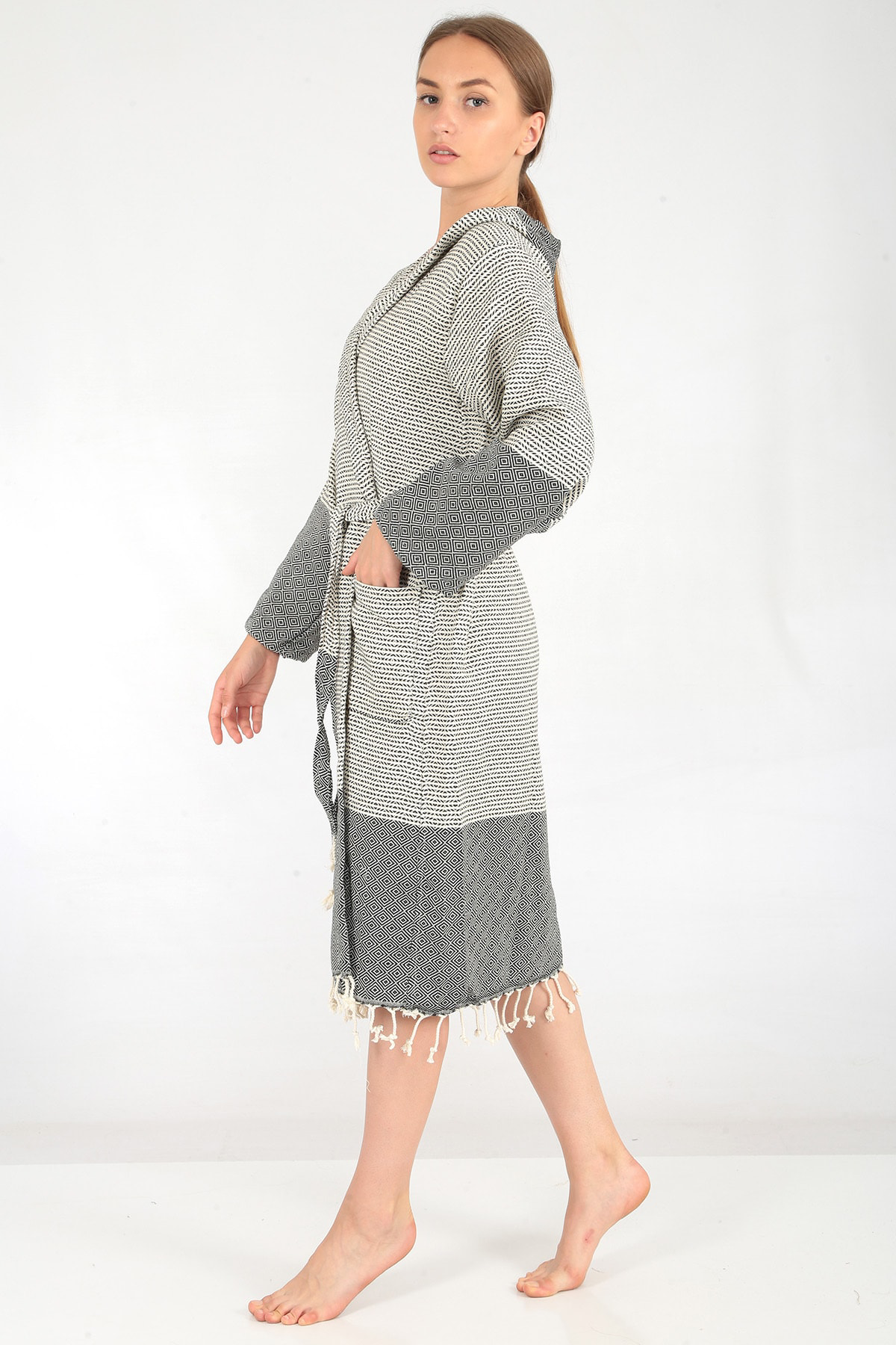 Buldan Concept Dilay Peştamal Bornoz Siyah