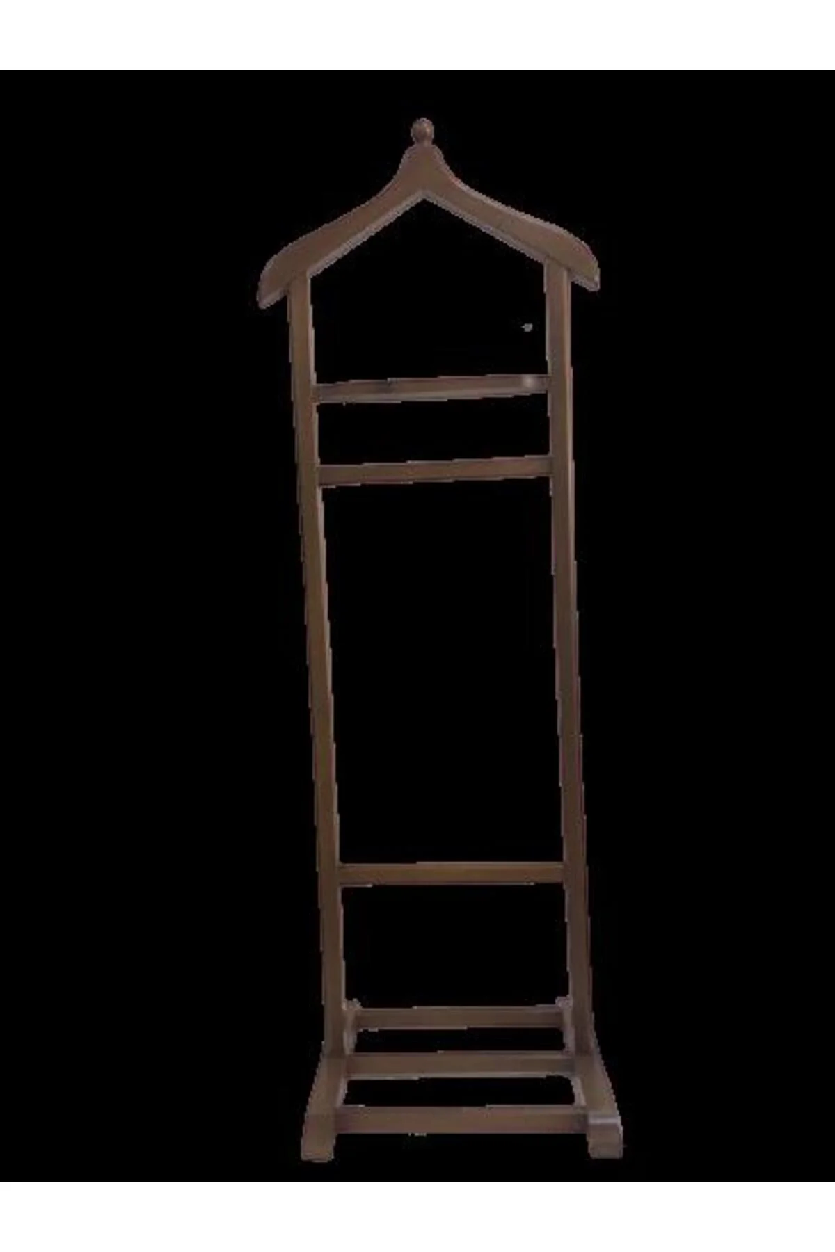Dilsiz UŞAK 90537 Tek Tepe Model Parlak Ceviz Lake Askılık Ahşap Kayın El yapım - Görsel 3
