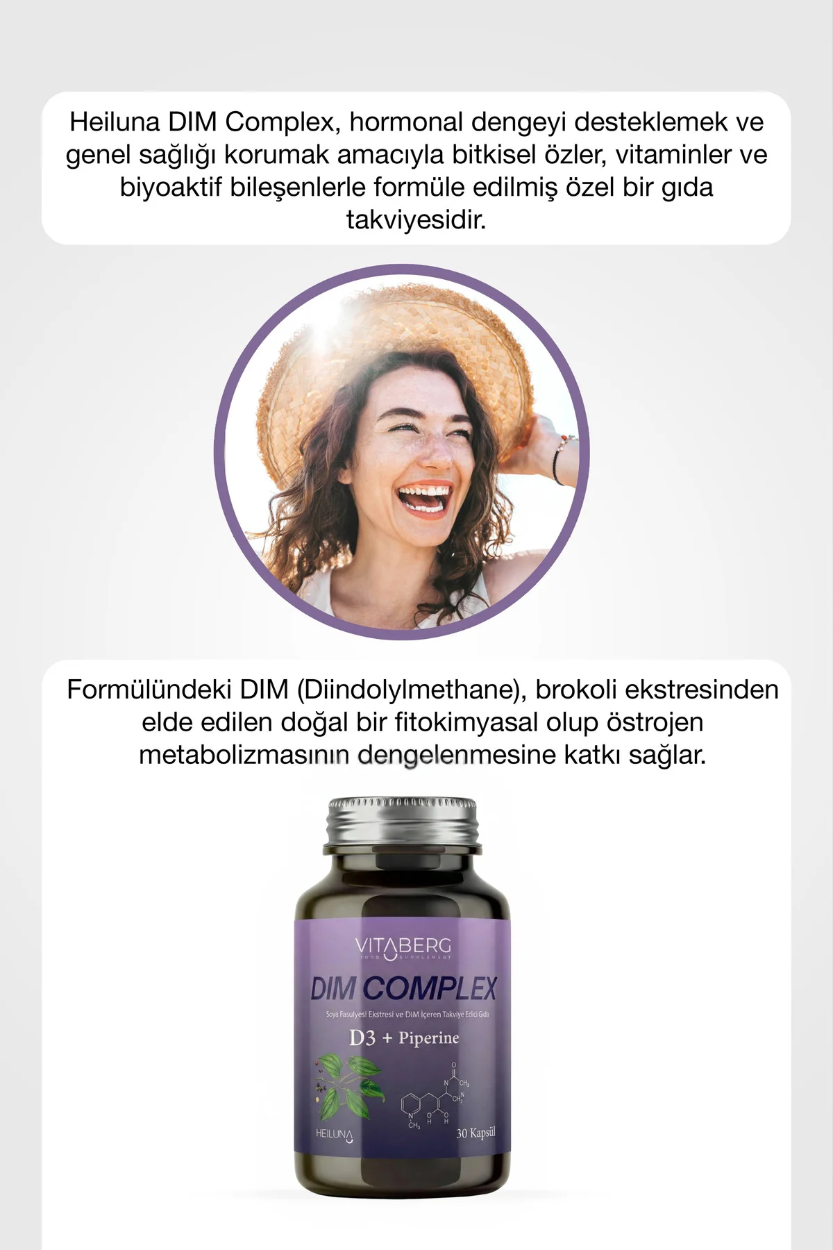 Dim Complex 30 Kapsül | DIM 100 mg, D3 ve Bitkisel Ekstreler İçer