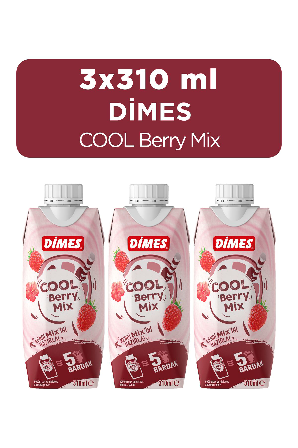 Dimes Cool Berry Mix 310 ml - 3 Adet Dimes Cool Berry Mix 310 ml - 3 Adet