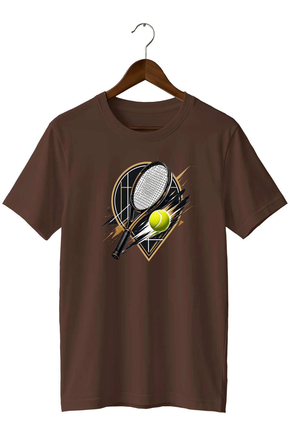 Dinamik Tenis Baskılı T-shirt Spor Kort Tişörtü