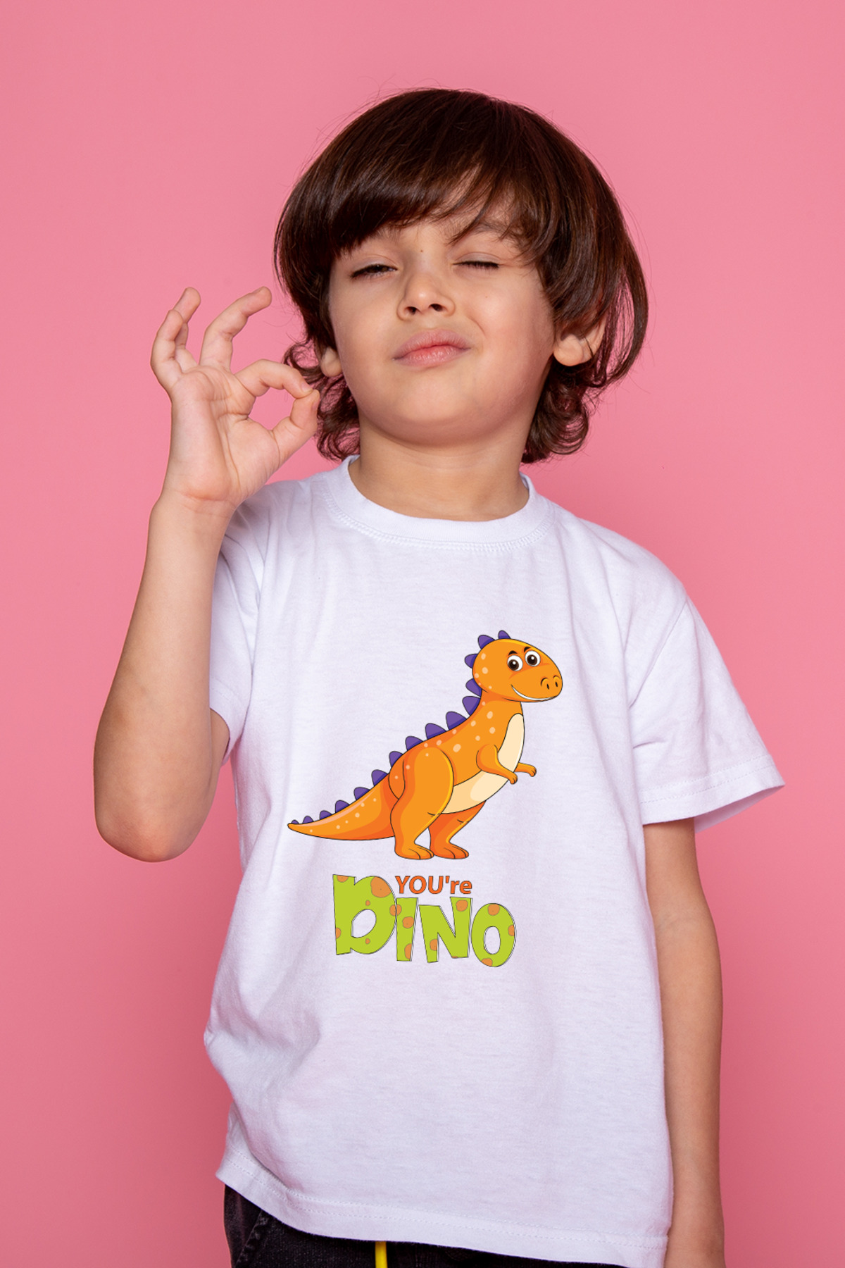 Dinazor Desenli Çocuklar Için Tişört Boyama Seti Full Set