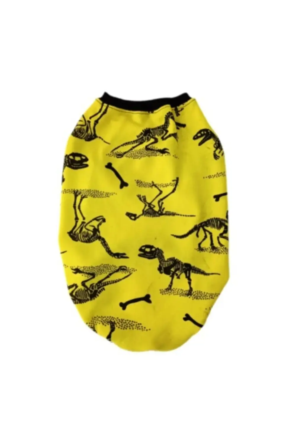 Dinazor Desenli Sarı Kedi Köpek Kıyafeti Elbisesi