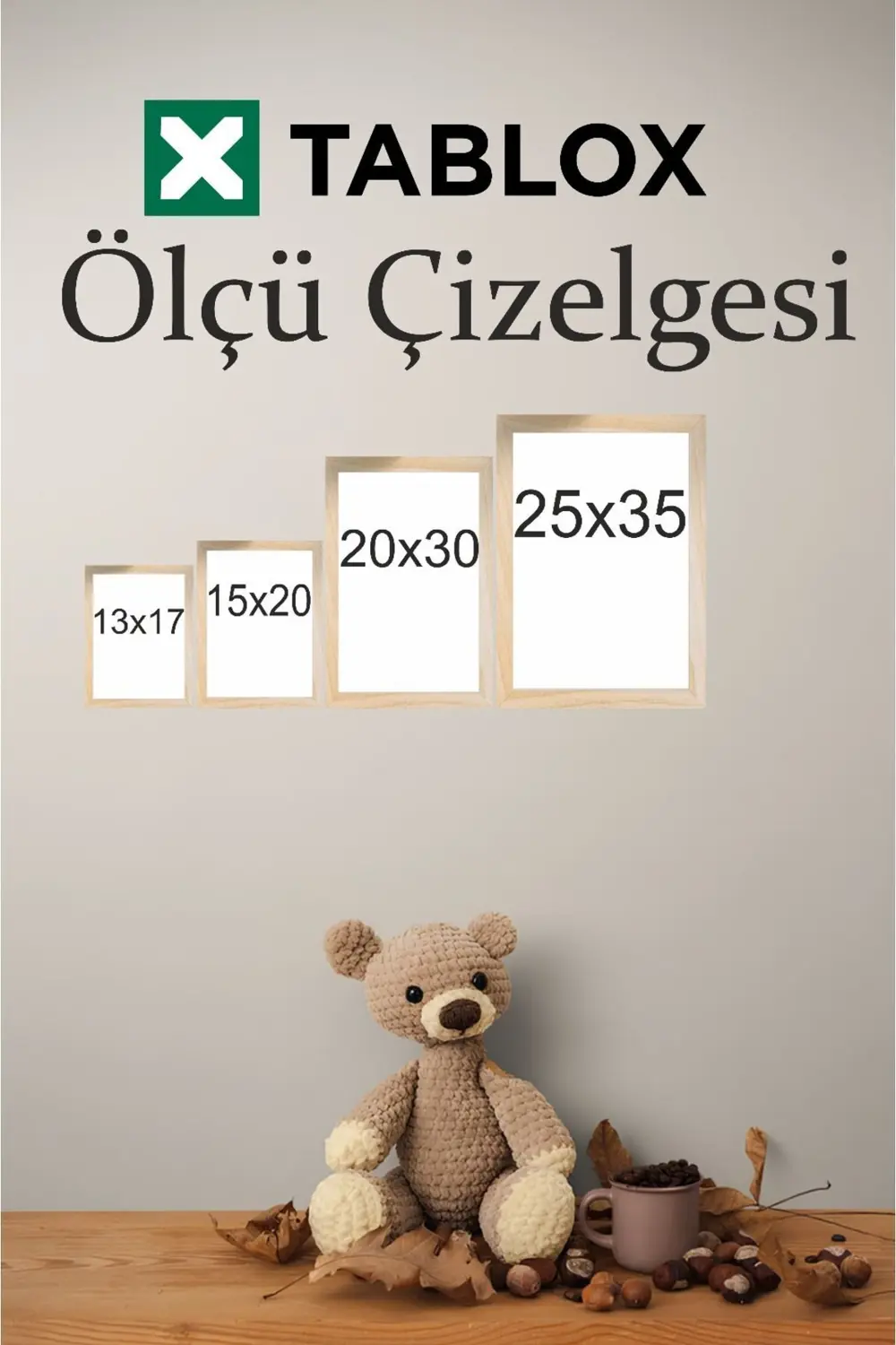 Dini Temalı Dekoratif, 3' Parça Çerçeve Görünümlü  MDF Tablo Seti
