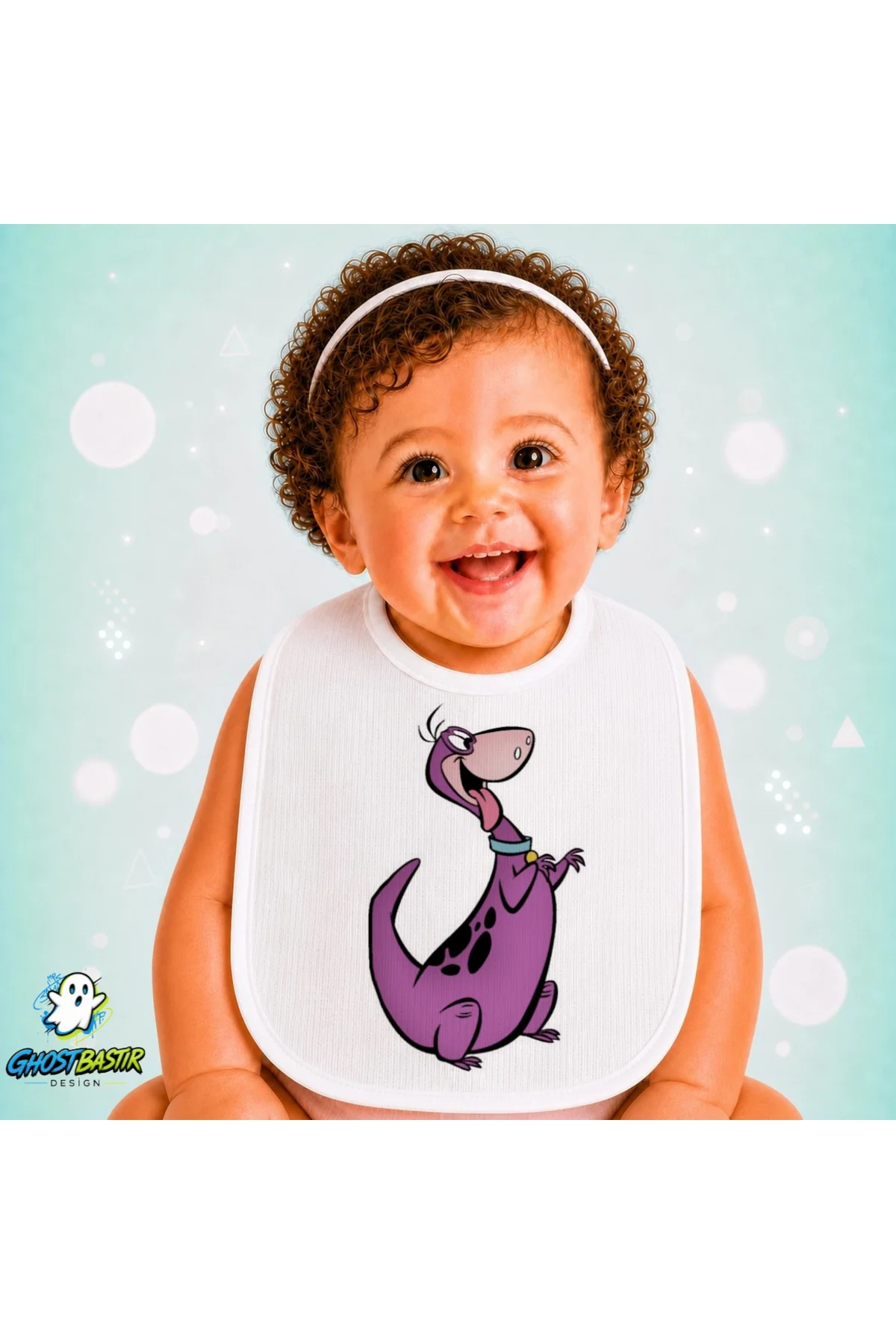 Dino Keten Bebek Mama Önlüğü – Yumuşak, Emici, Yıkanabilir, Özel Tasarım P045