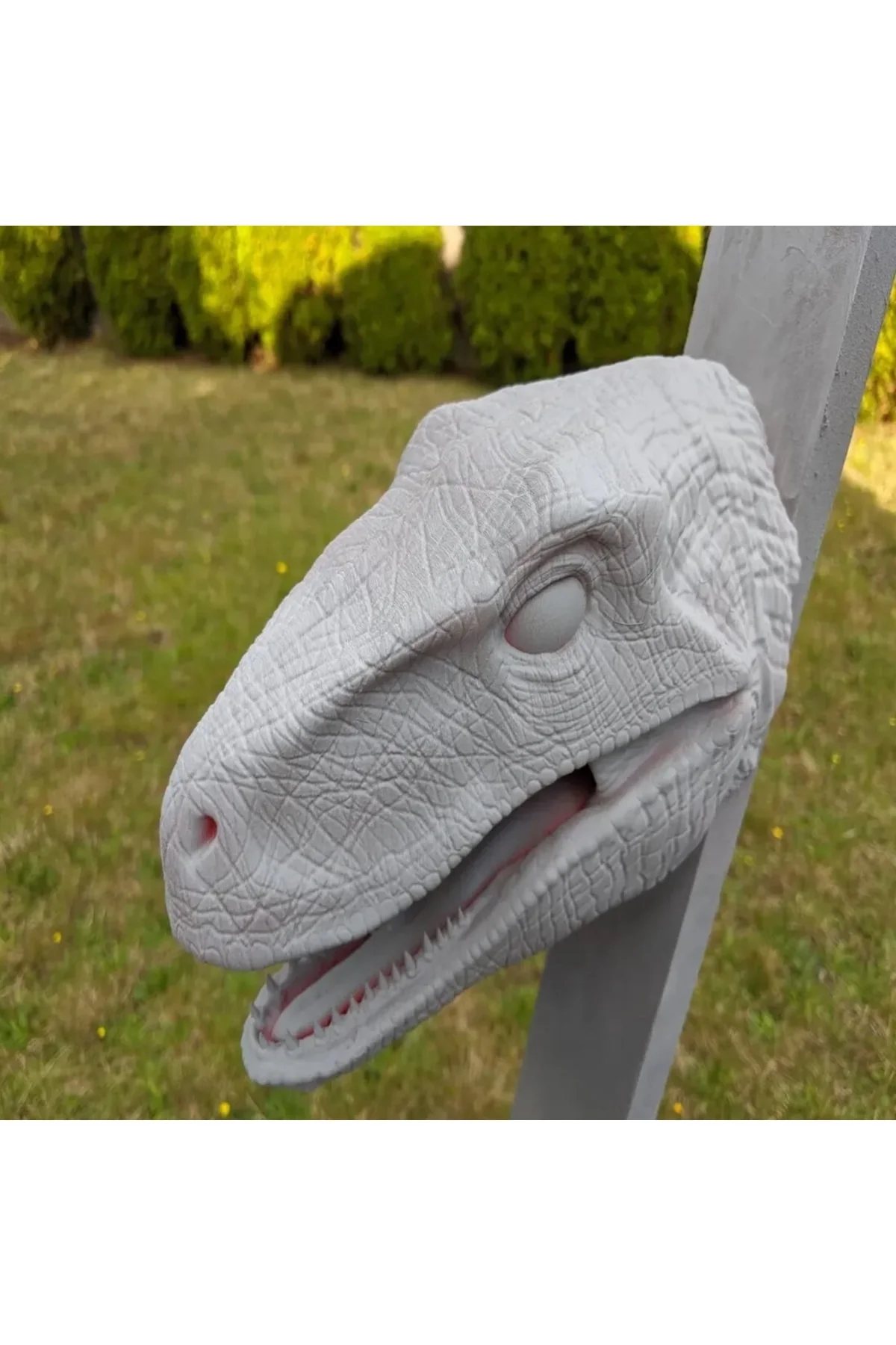 Dinozor Raptor Kafası Duvar Büstü Dev Boy