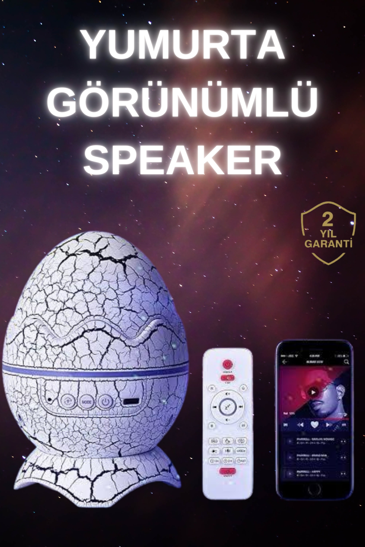 	 Techthore Dinozor Speaker Renk Değiştirme Projeksiyon Modu Bluetooth Hoparl