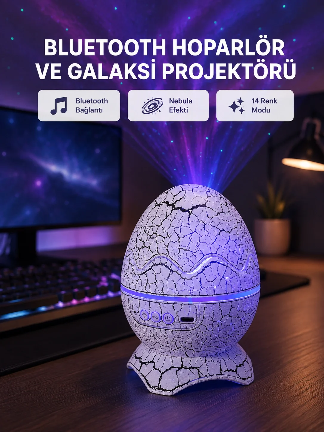 Dinozor Yumurta Gece Lambası Projektör – 14 Renk Seçeneği Fiyatı, Yorumları ve Özellikleri