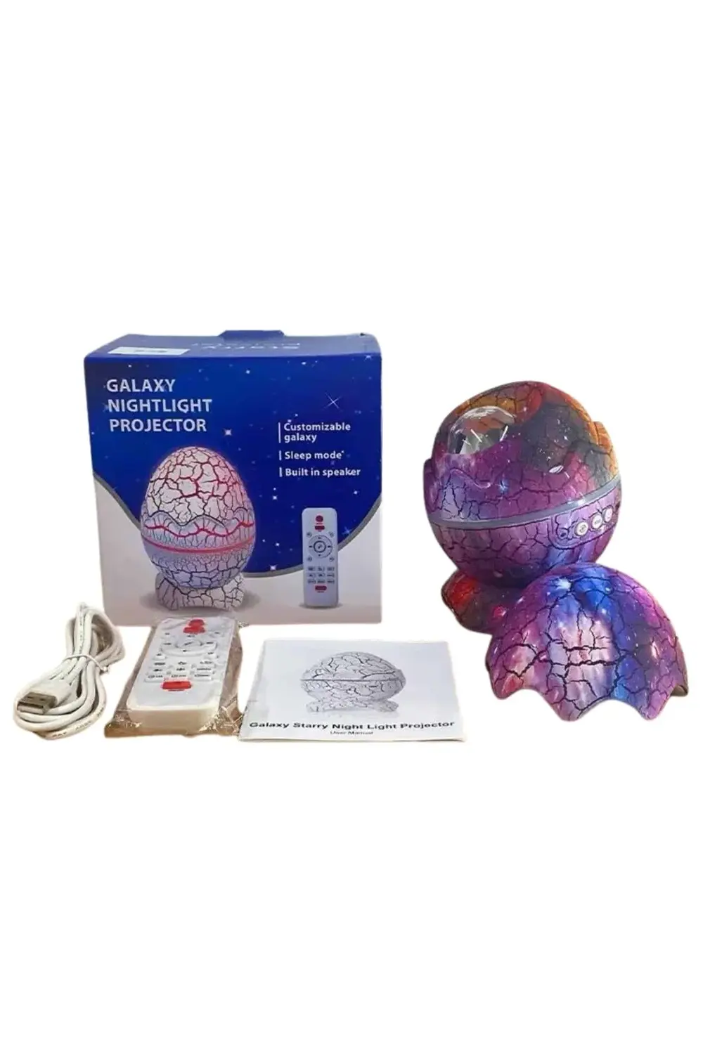 Dinozor Yumurtası Gece Masa Lambası Bluetooth Hoparlör 14 Renk Se