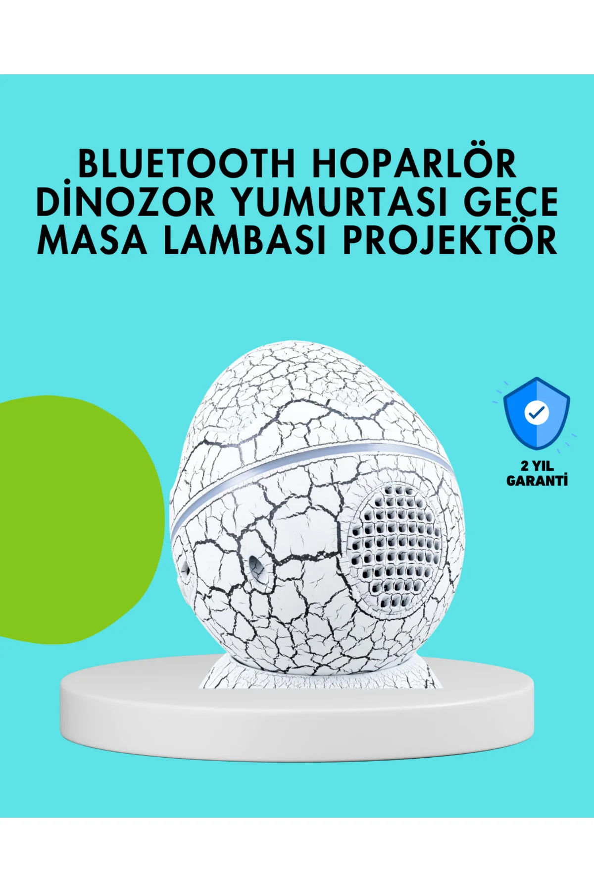 Dinozor Yumurtası Tasarımlı Gece Lambası – Müzik ve Işık Senkroni