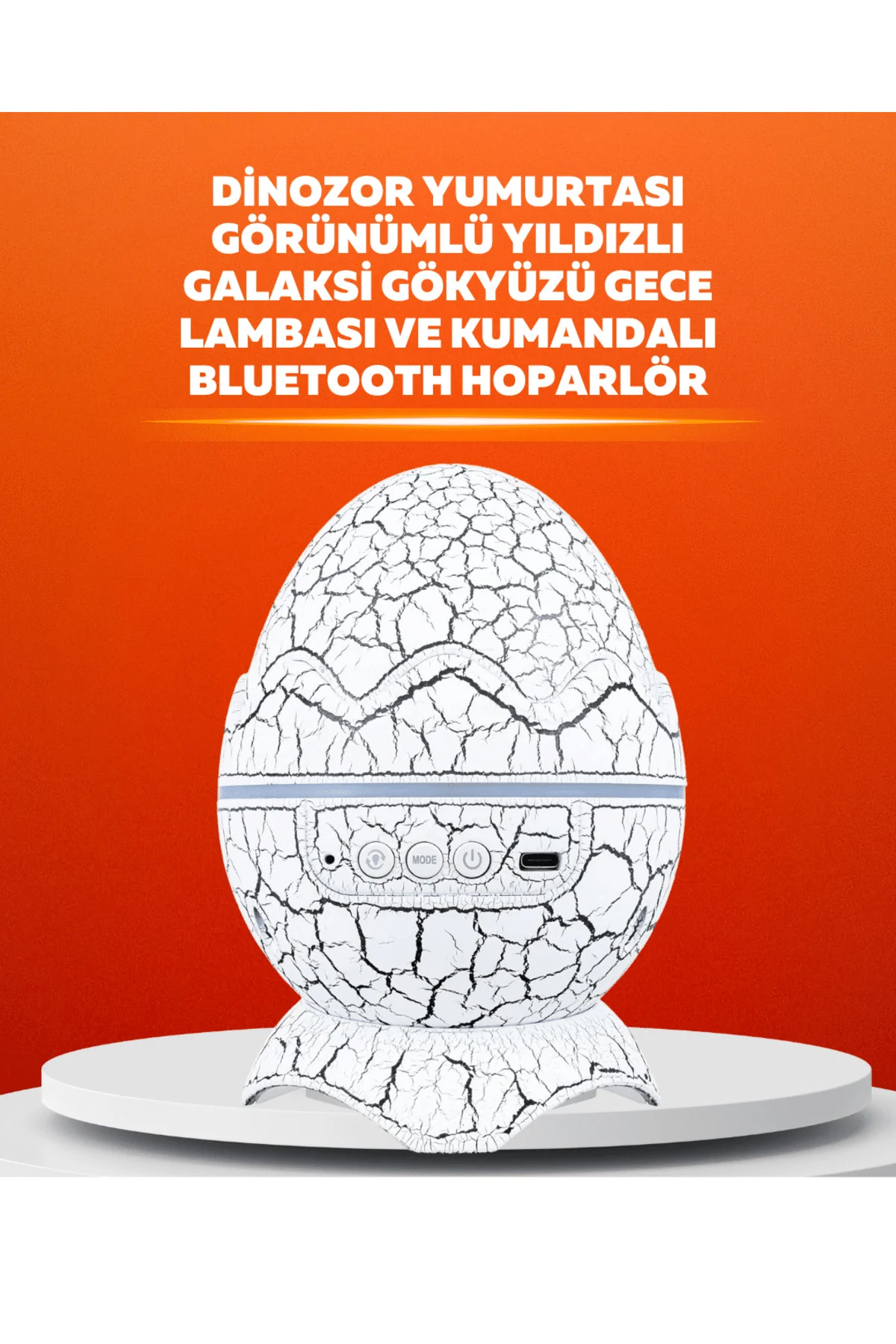 Dinozor Yumurtası Tasarımlı Projektörlü Gece Lambası Dinozor Yumurtası Tasarımlı Projektörlü Gece Lambası