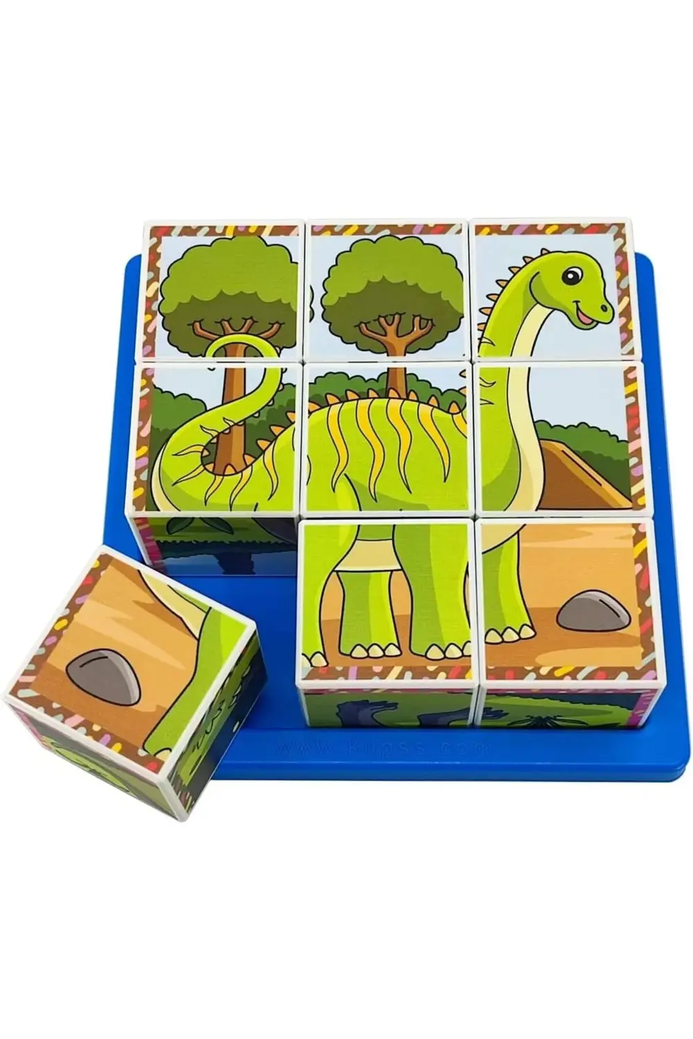 Dinozorlar 3D Puzzle Seri 2 - (9 Küp 6 Dinazor Yapboz) 1178367