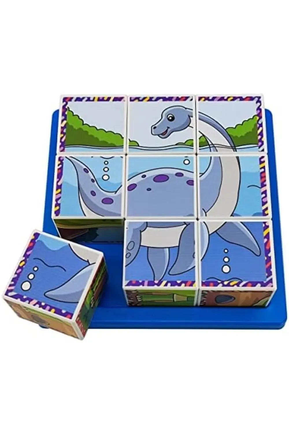 Dinozorlar 3D Puzzle Seri 2 - (9 Küp 6 Dinazor Yapboz) 1178367