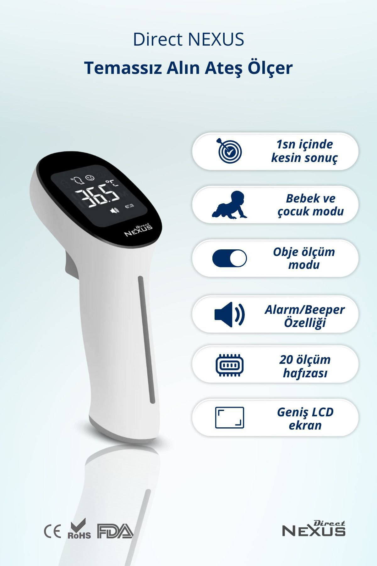 Direct Nexus  Temassiz İnfrared Alindan Ateş Ölçer