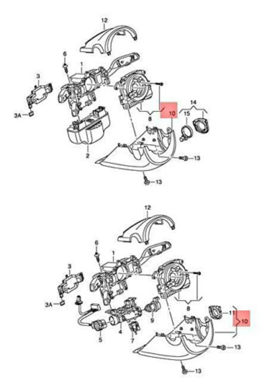 Direksiyon Alt Bakaliti (VW Orjinal)(8V0953512Q4PK)(Audi A3)