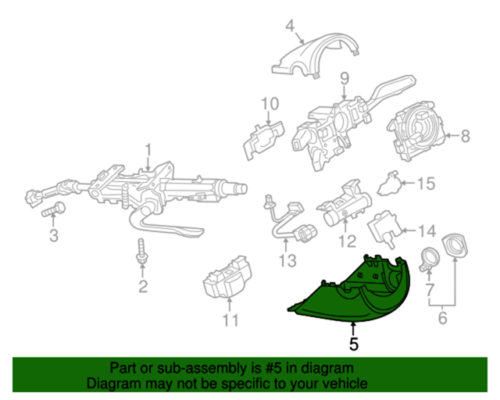 Direksiyon Alt Bakaliti (VW Orjinal)(8V0953512Q4PK)(Audi A3)