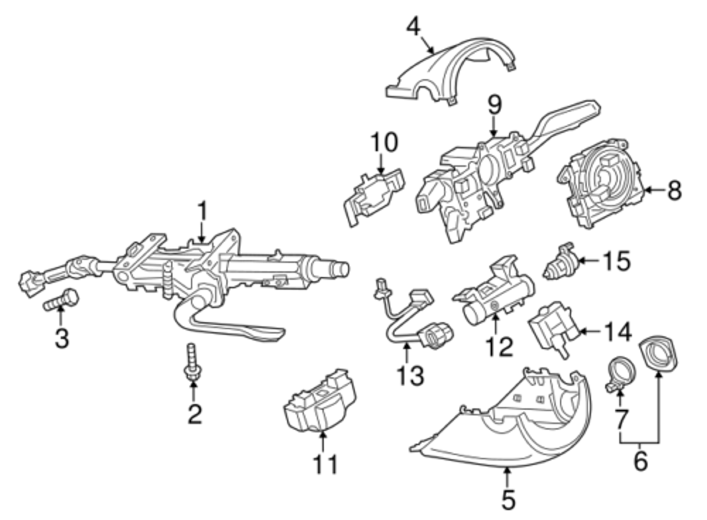Direksiyon Alt Bakaliti (VW Orjinal)(8V0953512Q4PK)(Audi A3)
