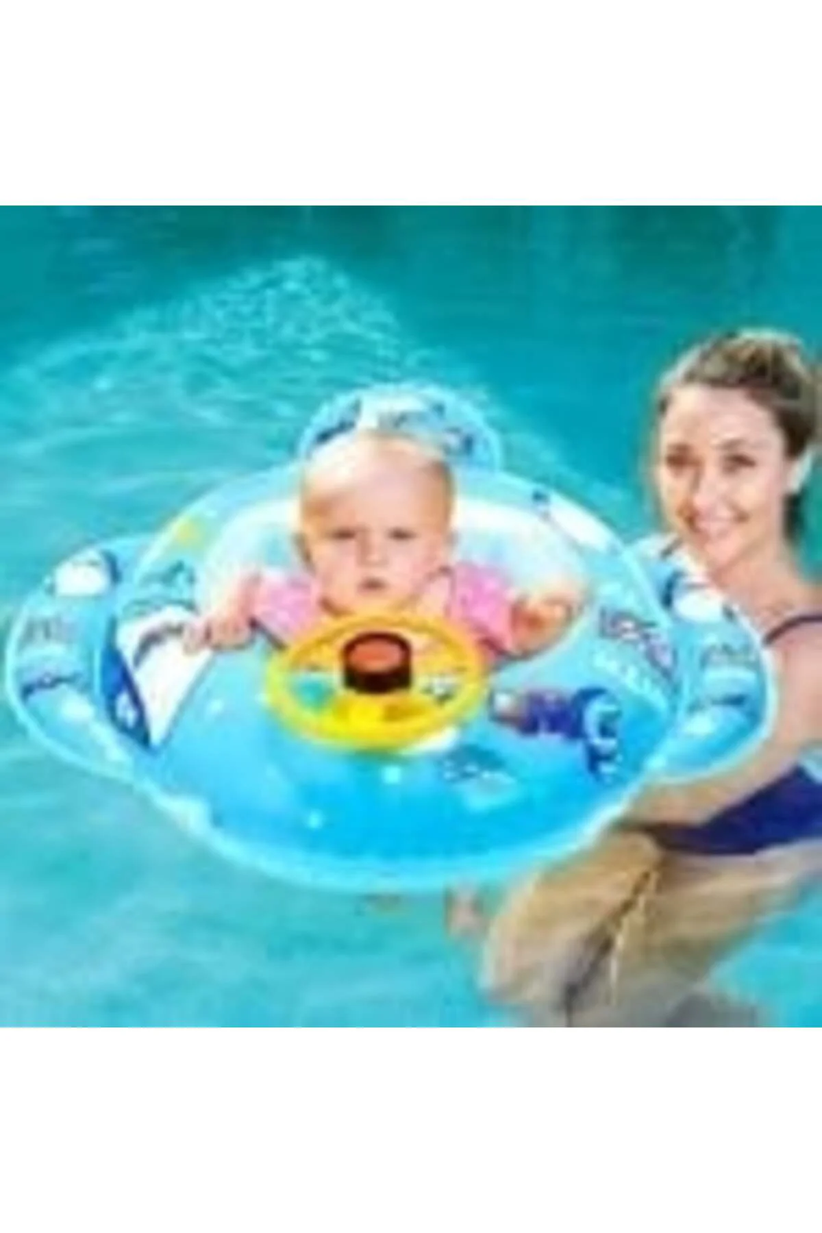 Direksiyonlu Şişme Bot Bebek Simidi  (6-36 Ay) -  52970 MAVİ
