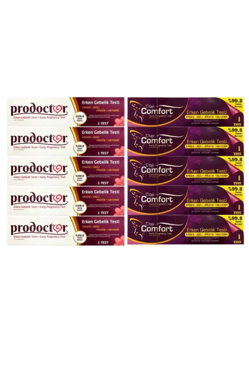 Direkt Eczaneden Erken Gebelik Testi Prodoctor 5adet + Days Comfo