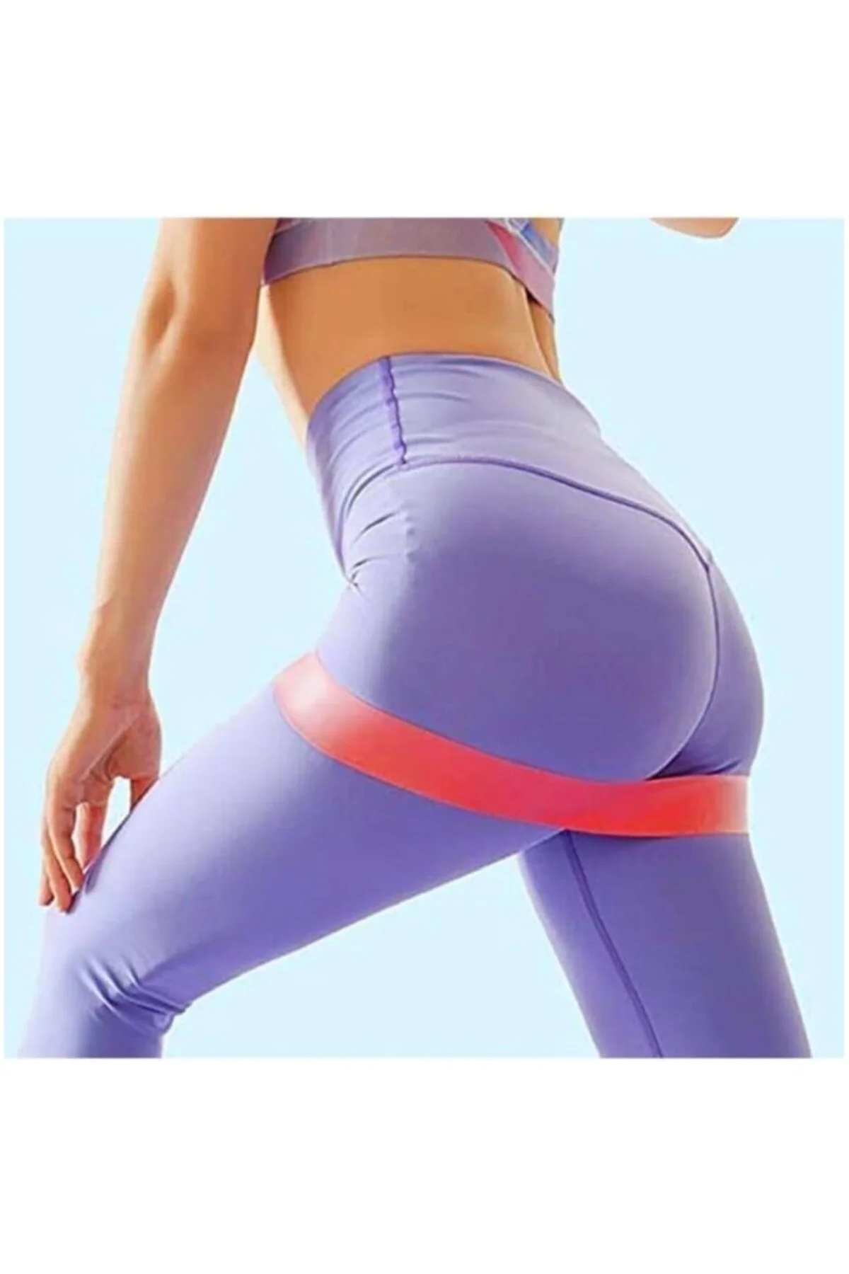 Direnç Bandı 5 Adet Farklı Dirençte Pilates Squat Aerobik Bandı -