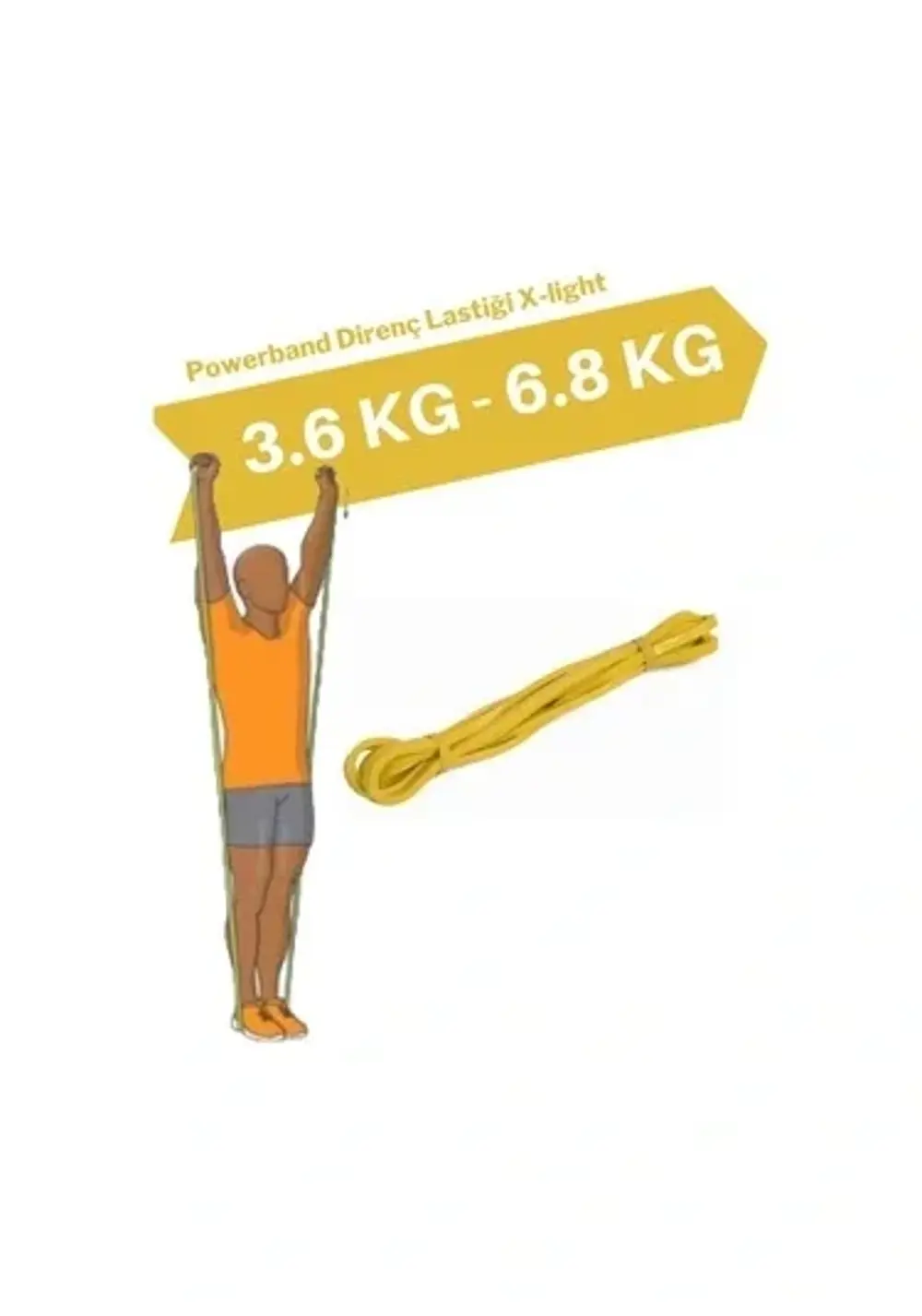 Direnç Bandı, Training Band, Sarı, 3-7 kg (4741)