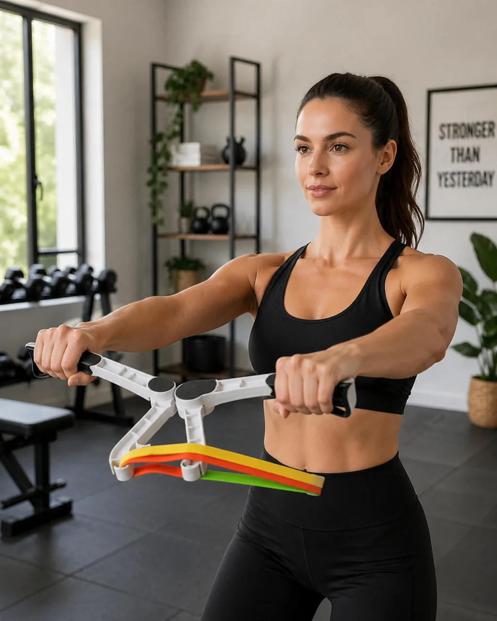 Direnç Bantlı Kol Göğüs Omuz Egzersiz Aleti Evde Fitness Seti - Lisinya Diğer