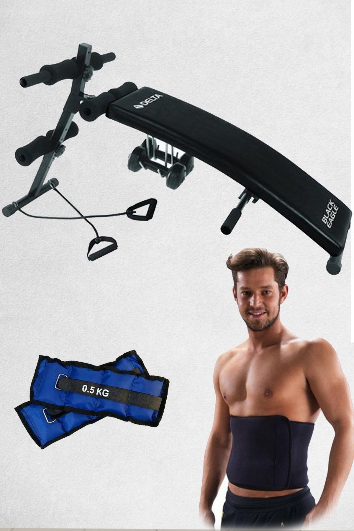 Delta Direnç Egzersiz Lastikli Mekik Sehpası Seti Dambıl Şınav Çekme Se