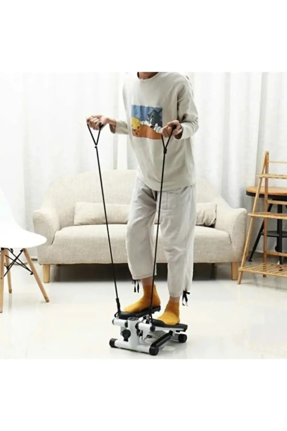 Direnç Lastikli Mini Stepper Egzersiz Aleti