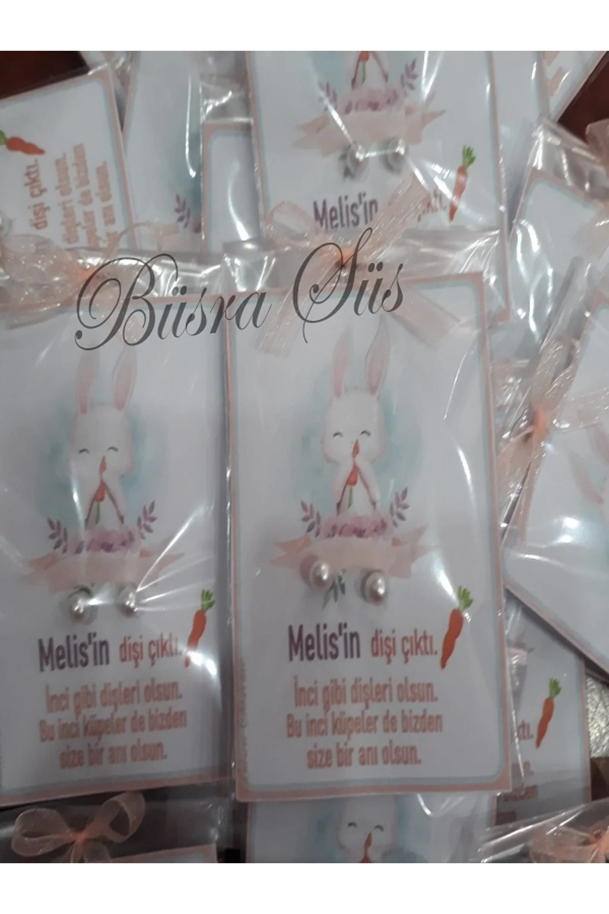 Diş Buğdayı Partisi Kişiye Özel Isimli 25 Ad. Incili Küpe 15 Kürd