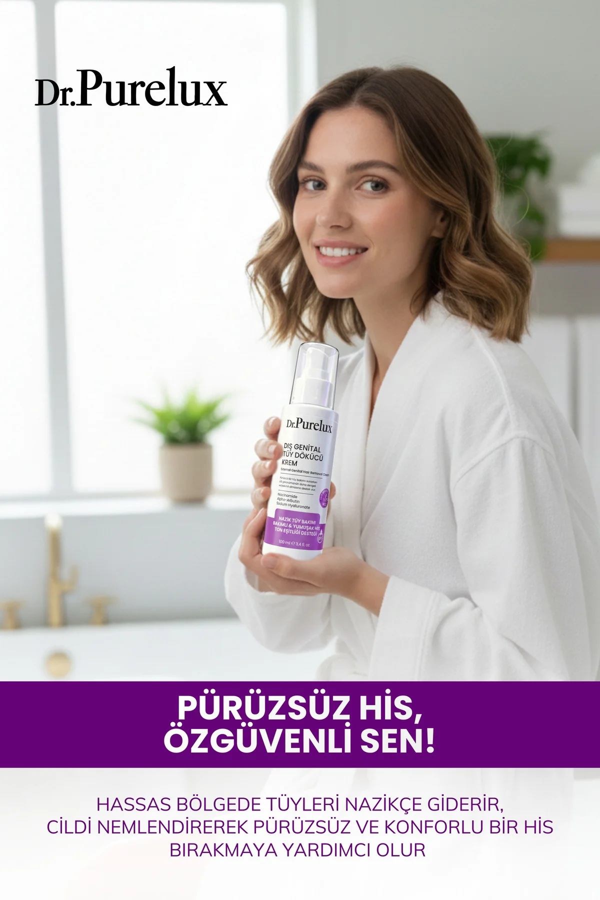 Dış Genital Bölge İçin Hassas Tüy Dökücü Krem – Pürüzsüz His ve T