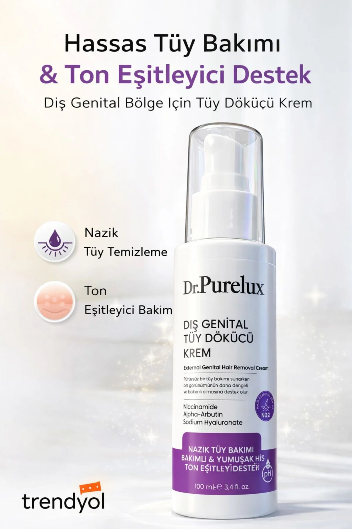 Dış Genital Bölge İçin Hassas Tüy Dökücü Krem – Pürüzsüz His ve T