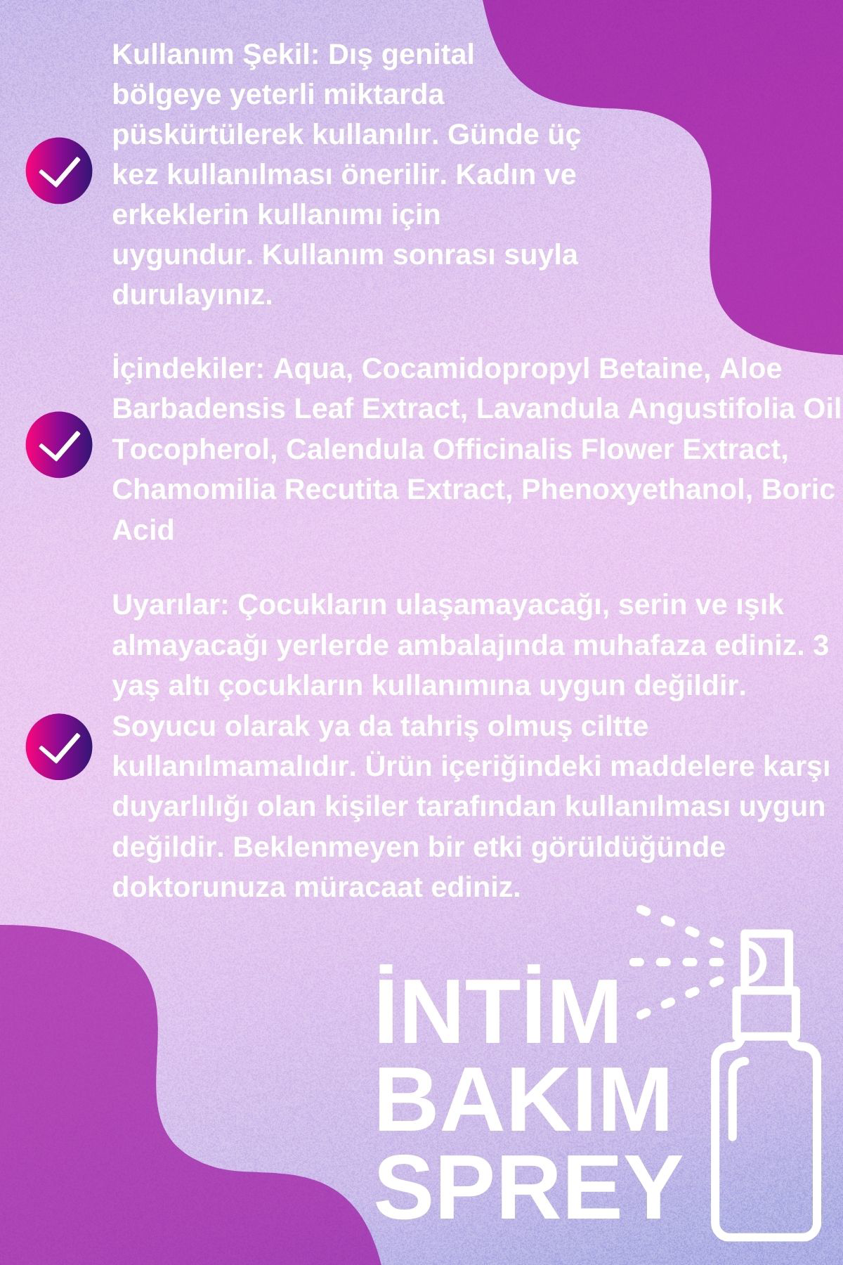 Dış Genital İntim Bakım Spreyi