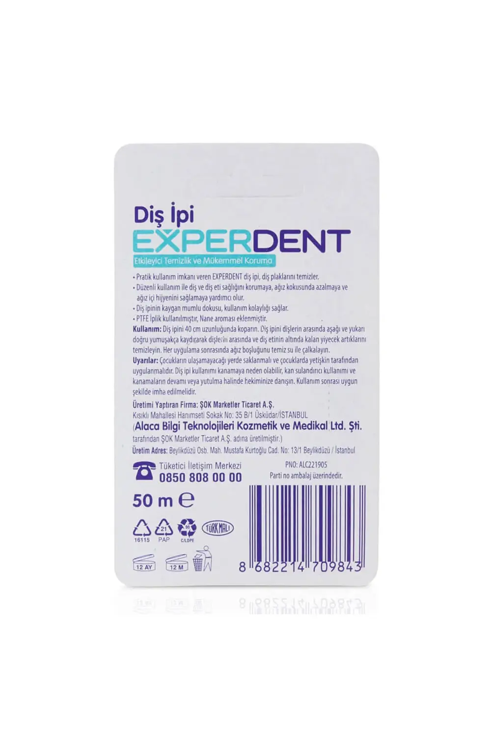 Diş İpi Naneli 50m 2 Adet