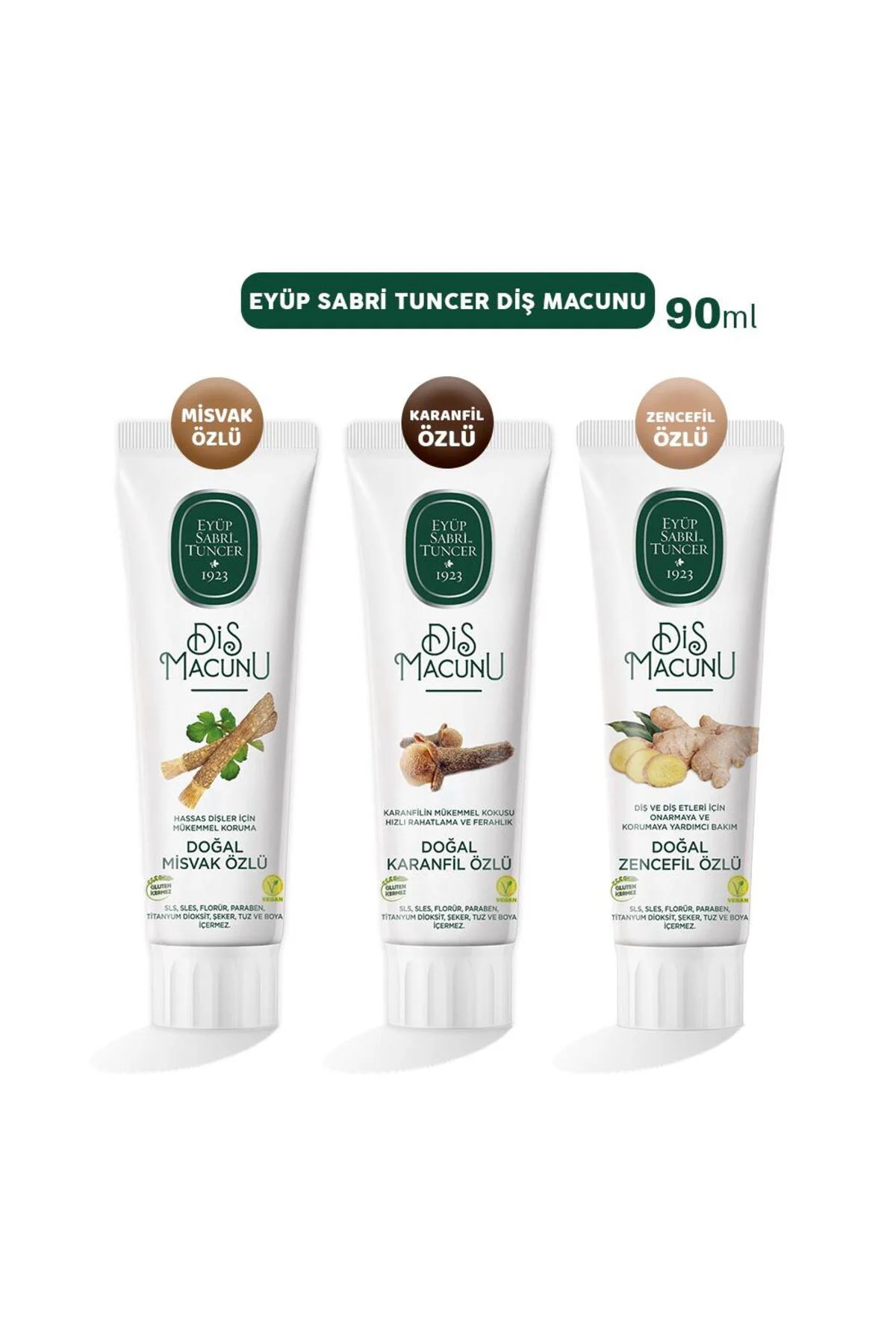 Diş Macunu Misvak, Karanfil ve Zencefil 90 ml Diş Macunu Misvak, Karanfil ve Zencefil 90 ml